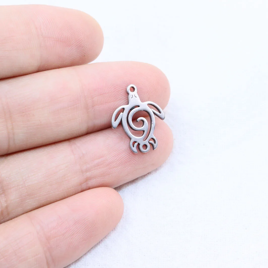 10pcs 도매 스테인레스 스틸 사랑스러운 매력 DIY Anklets 귀걸이 팔찌 Unfading 무색 2 색