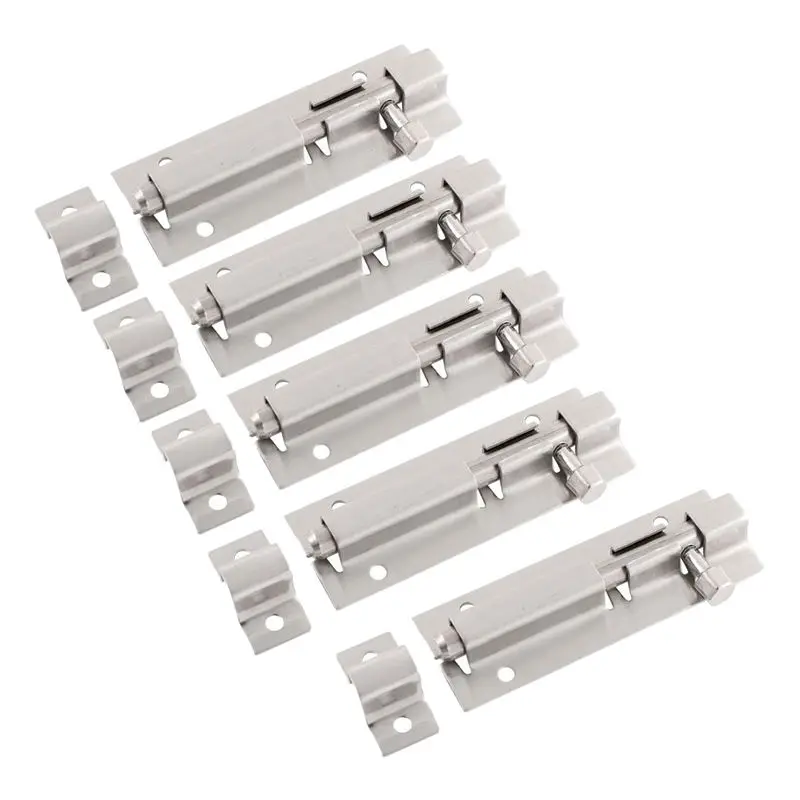 

5pcs Stainless Steel Latch Slide Lock Door Barrel Bolt Hardware 3 inch