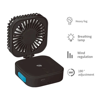 

Portable Misting Fan Wireless Cool Mist Humidifiers with Fan USB Rechargeable Foldable Travel Fan