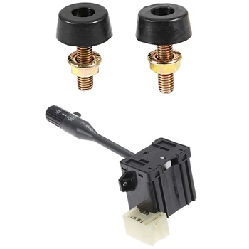 

1Pcs Car Turn Signal Switch Lever & 1 Pair Engine Bonnets Bonnet Adjuster Bump Stop for Nissan Patrol Gq