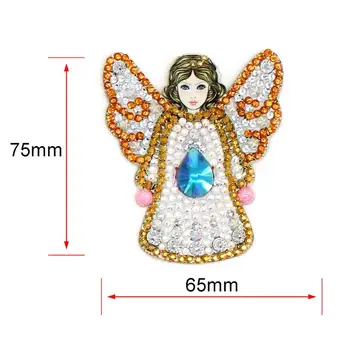 5pcs The Angel DIY Keychain Diamond Painting Special shaped Full Drill Embroidery Cross Stitch Jewelry