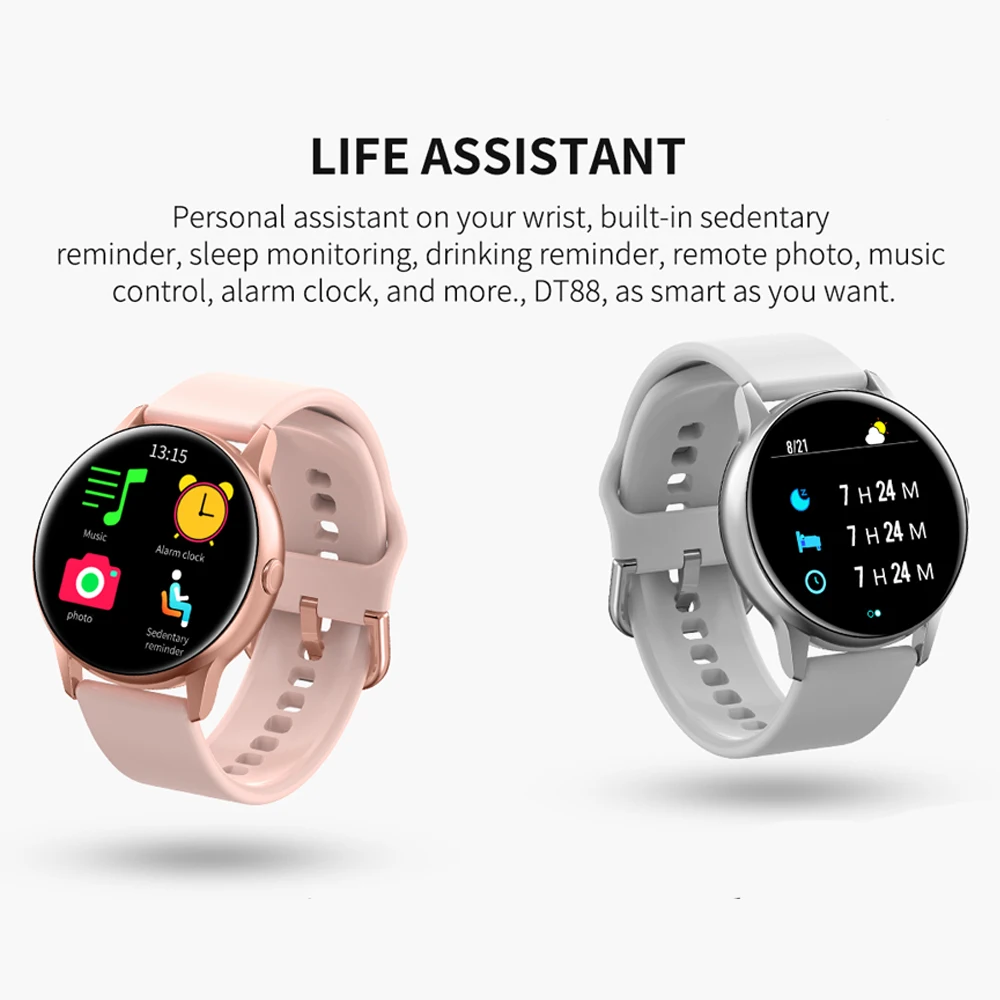 DT88 Smartwatch IP68 водонепроницаемый монитор сердечного ритма спортивные фитнес трекер