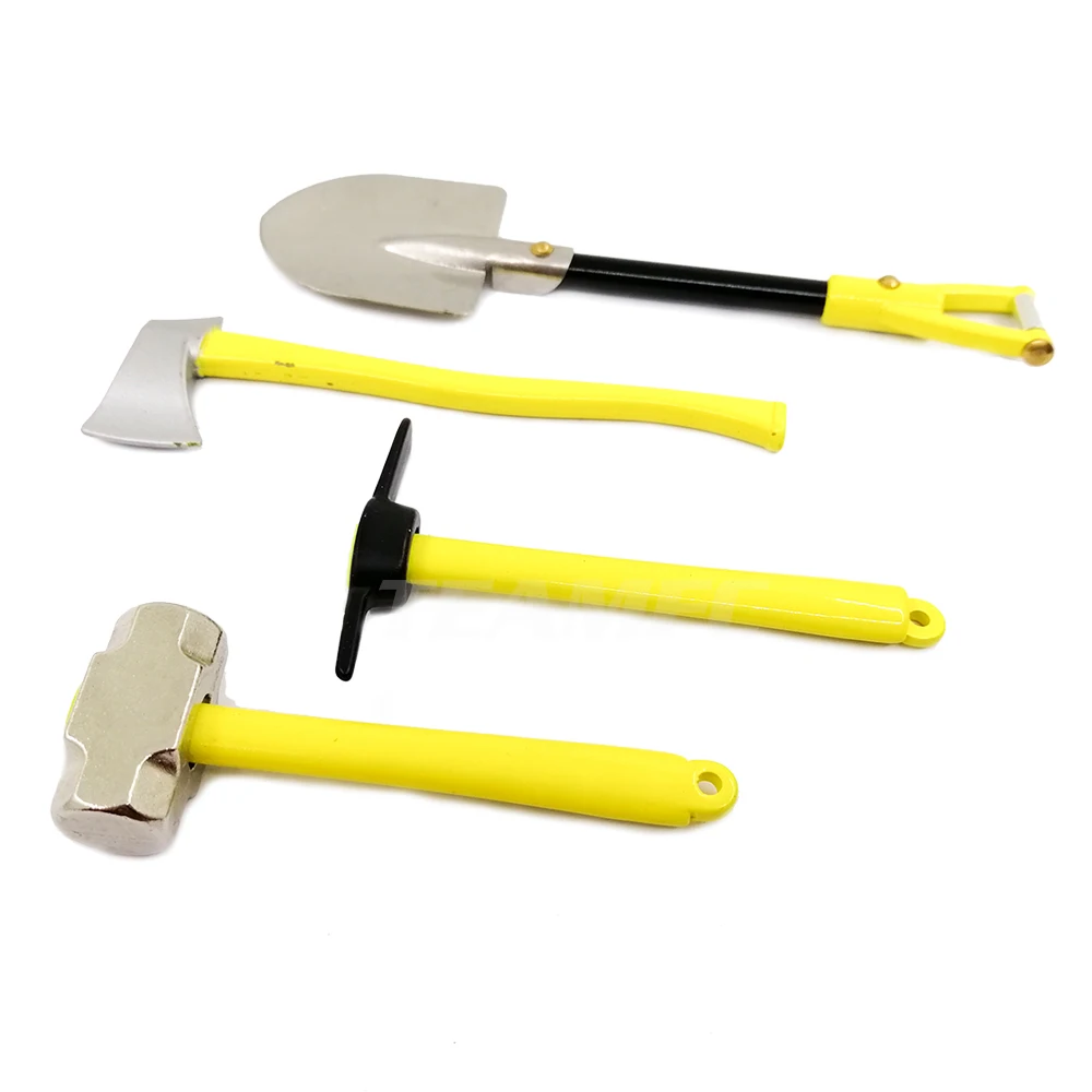 

1:10 Remote Control Model Climbing Car DIY Modified Decorative Mood Accessories Simulation 4 Piece Set for TRX4 SCX10 Shovel Set