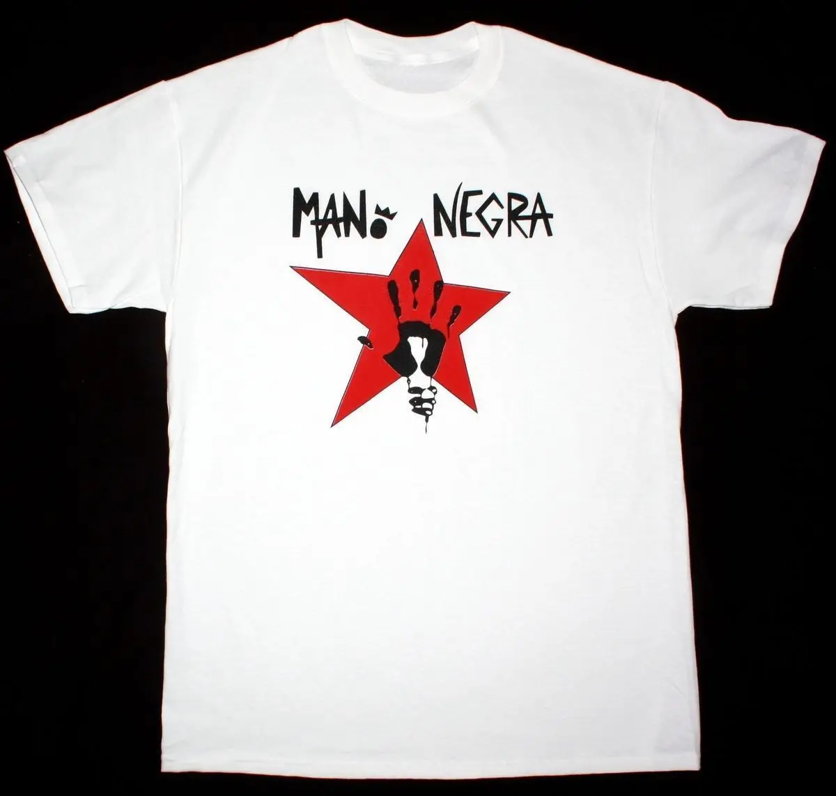 MANO NEGRA KING OF MANU CHAO MALA VIDA SKA PUNK BAND NEW WHITE T-SHIRT for Male/Boy T Shirt Men Short Sleeve Original | Мужская одежда
