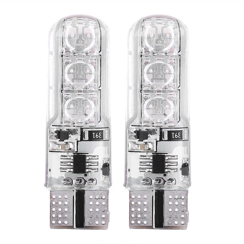 

2PCS T10 LED 5050 6SMD led Colorful with remote control Waterproof silicone width lamp Strobe Colorful RGB license plate light