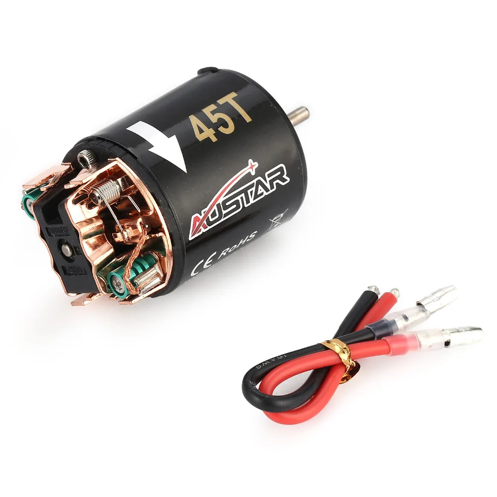 Щеточный двигатель AUSTAR 540 45T для 1/10 Axial SCX10 RC4WD D90 радиоуправляемая модель