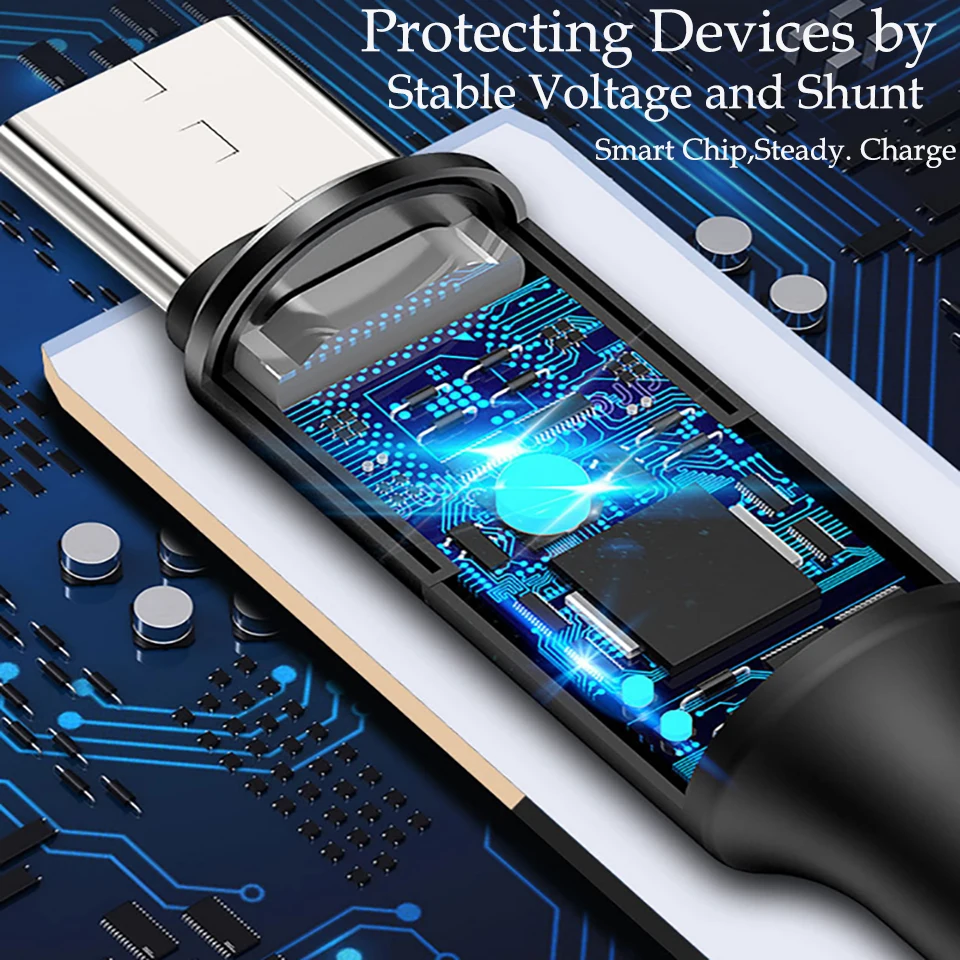 USB кабель для iPhone 11X8 7 6 3 в 1 type C/Micro USB для iPhone 3A Быстрая зарядка кабель для мобильного телефона для Android IOS