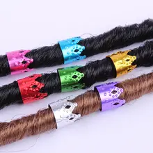 20X Корона зажимы манжеты плетение волос бусины украшения дреды трубки регулируемые