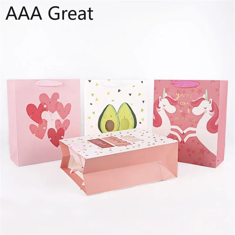 

48Pcs/Lot Present Bag For Pajamas Clothes Books Packaging Handle Paper Bags Kraft Paper Gifts Bag With Handles Decorations Pouch
