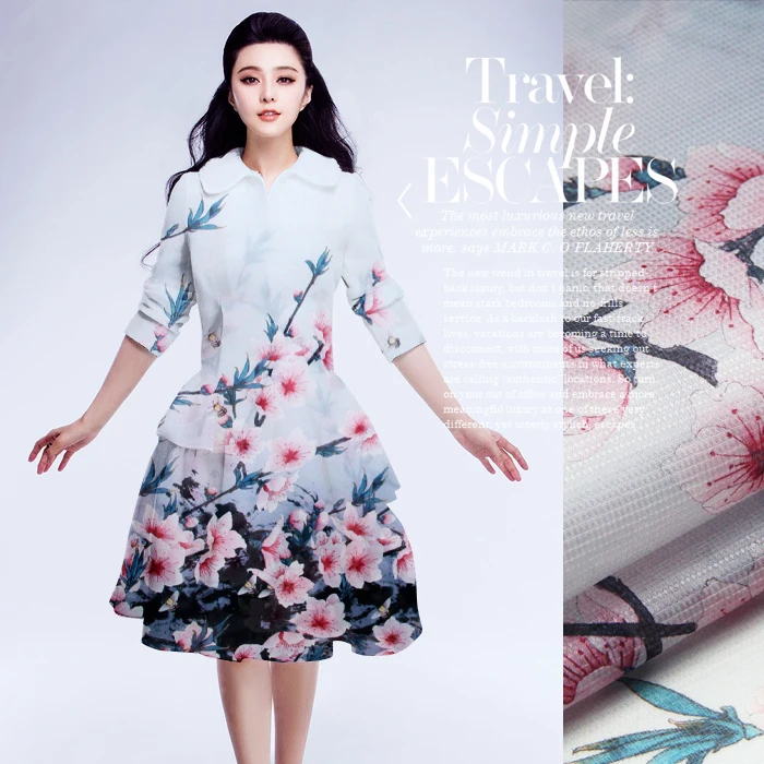 140 см клетчатая шелковая органза 12 мм персиковый принт китайская шелковая ткань метр микро перспективная ткань для платья оптом шелковая ткань