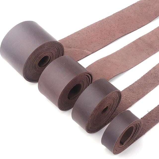 10M DIY Genuine Cow Hide Leather Wide Flat Cord Rope Strips Straps