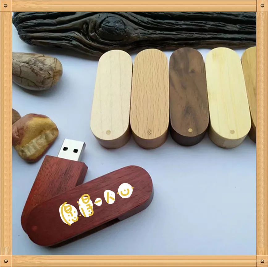 

Wood Rotating U Disk 8 GB 16gb usb Photography Creative USB Drive Studio Gift USB Drive