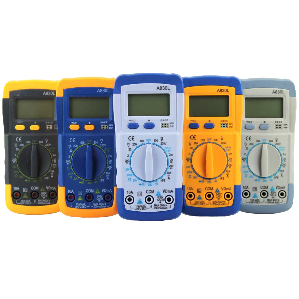 A830L Lcd Multimetro Digitale Ac Dc Tensione Diodo Frequenza Multitester Tester Corrente Display Luminoso Con Funzione Cicalino