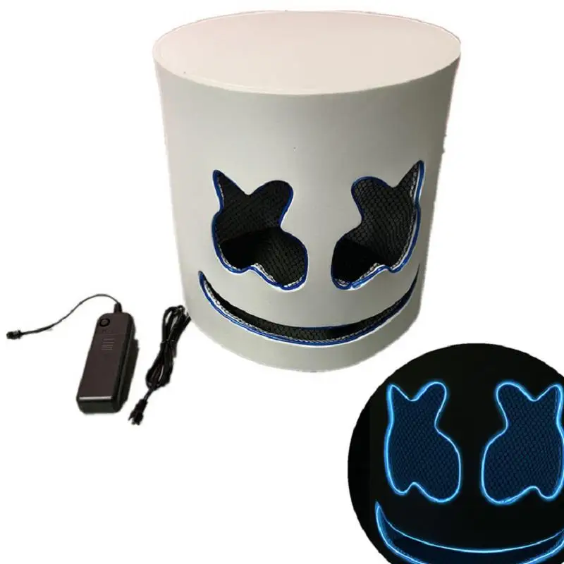 

DJ Costume Cosplay EVA EL Wire LED Mask Helmet Full Face Night Club DIY Mask Halloween Party Bar Headwear Props