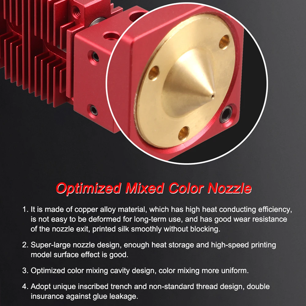 3dsway детали для 3D принтера 2IN1 MIX V1 Hotend 2 в 1 out разноцветный 75 мм волоконный экструдер