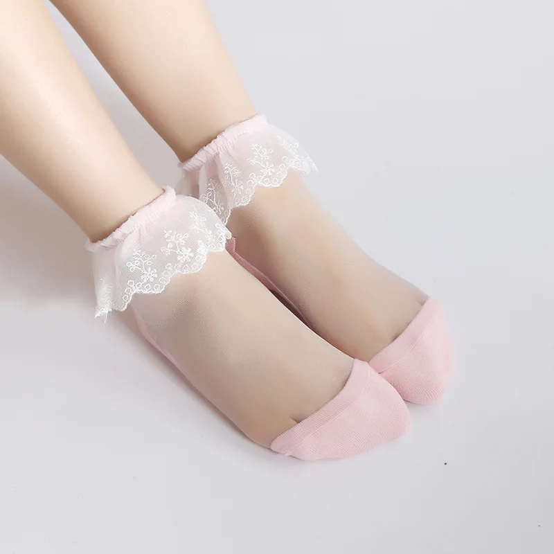 Spring New Style Bottom Cotton Crystal Silk Stockings Anti Hook Silk Stockings Transparent Ultra-Thin Viscose Socks Women's
