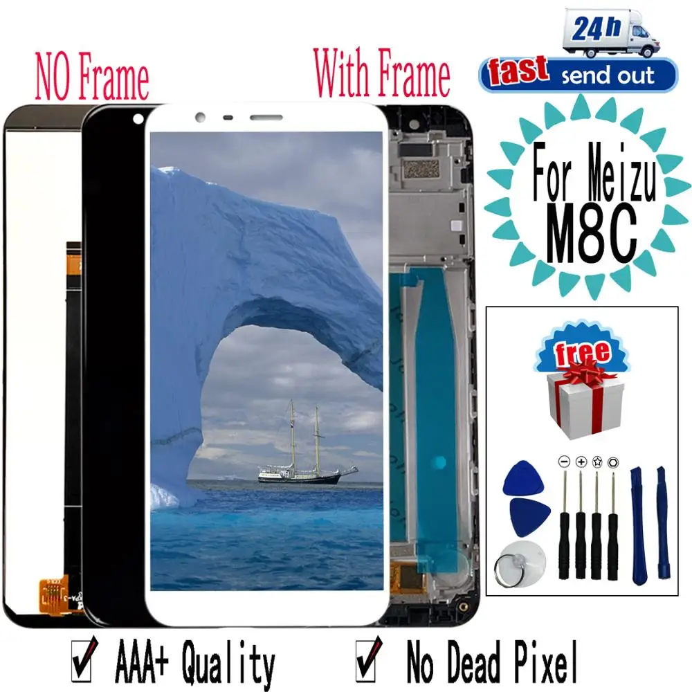 

5.45" M8C LCD For MEIZU M8C LCD Display M809L M810H Touch Screen Digitizer Assembly Replacement For MEIZU M8C