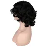 QQXCAIW Short Curly Wigs Women Party Cosplay Costume Natural Black Heat Resistant Synthetic Hair Wig ► Photo 2/4