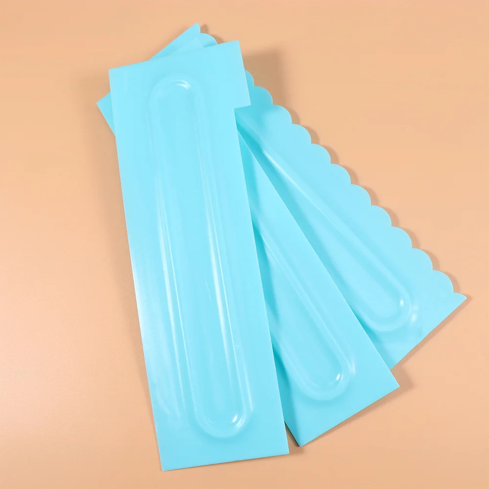 Cake Scraper Plastic Pastry Icing Cream Mousse Comb for Bakery Kitchen