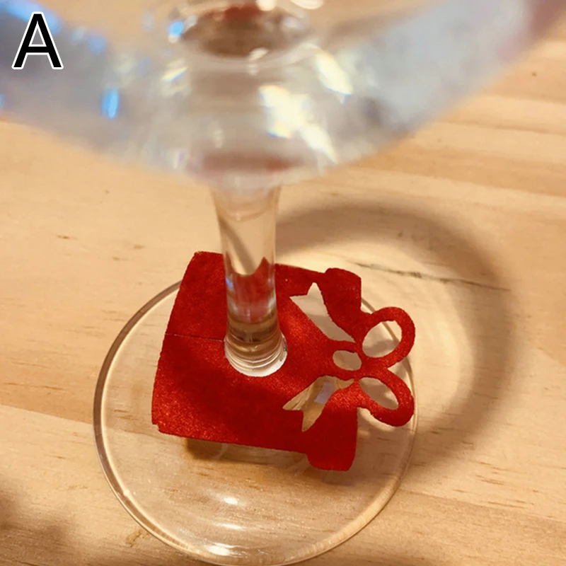 Kerst Wijnglas Bedels Ringen - Hanger Glazen Marker voor Kerstmis Wijn