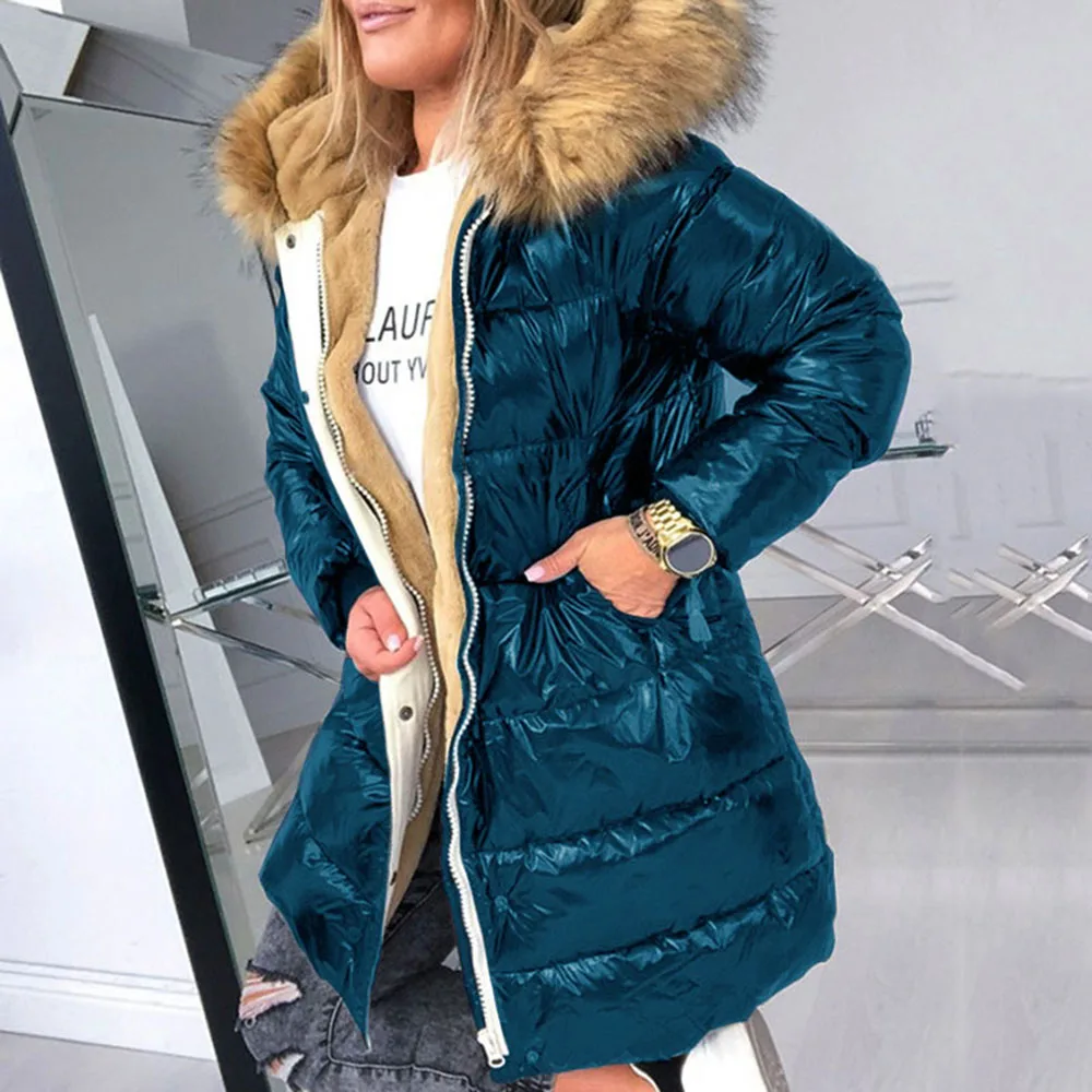 Mens Down Jackets Maxi Long Cotton-Padded Hooded Coats Parka Thick Winter 2020 