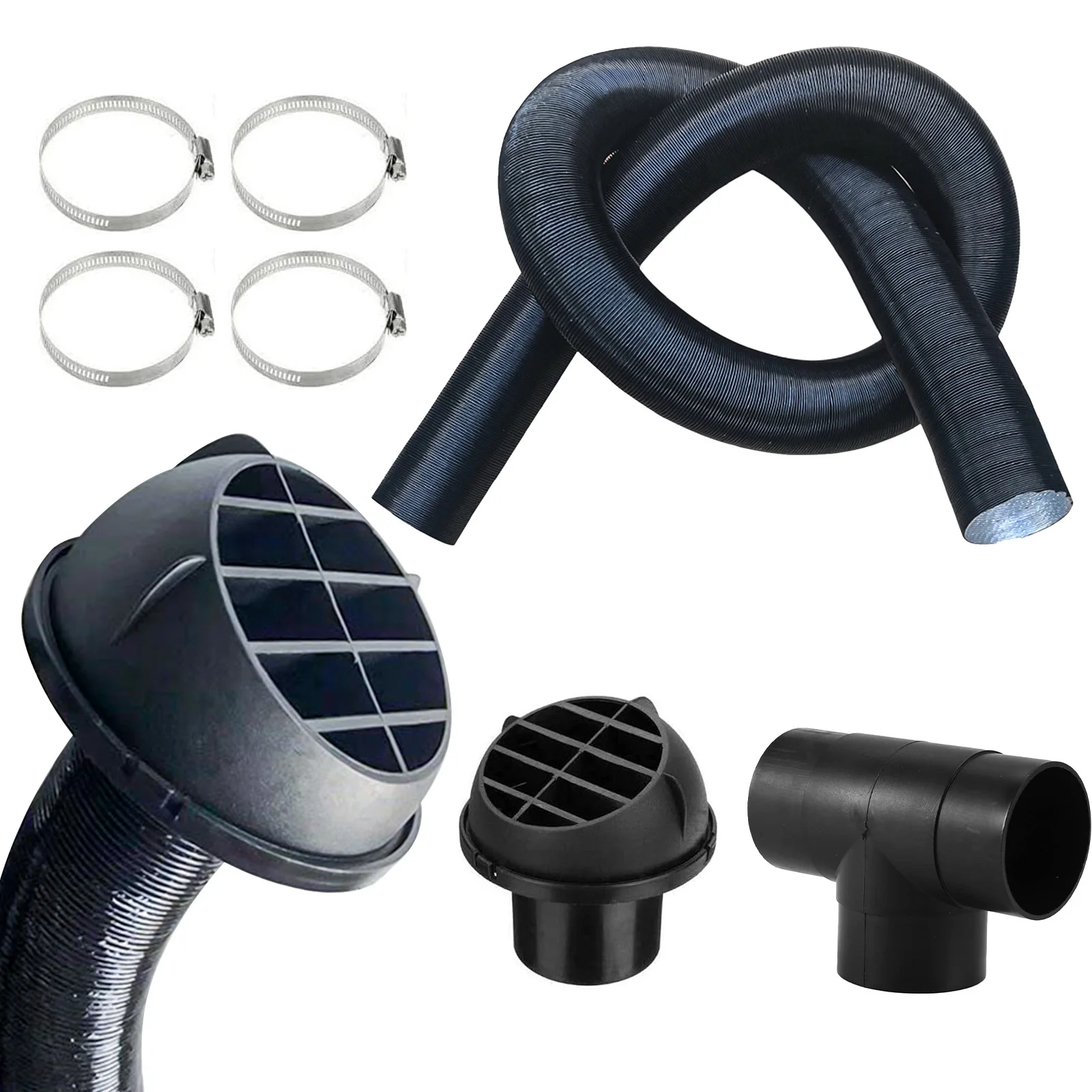 60mm Car Auto Heater Pipe Duct Warm Air Outlet Vent Hose Clips For Webasto  Eberspacher For Propex Diesel Heater Autonomous Heate - AliExpress