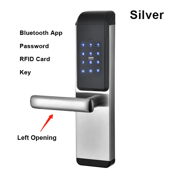 Silver-Left FREECAN замок отпечатков пальцев, WiFi цифровой электронный дверной замок, умный замок с TTLock App - Цвет: Silver-Left