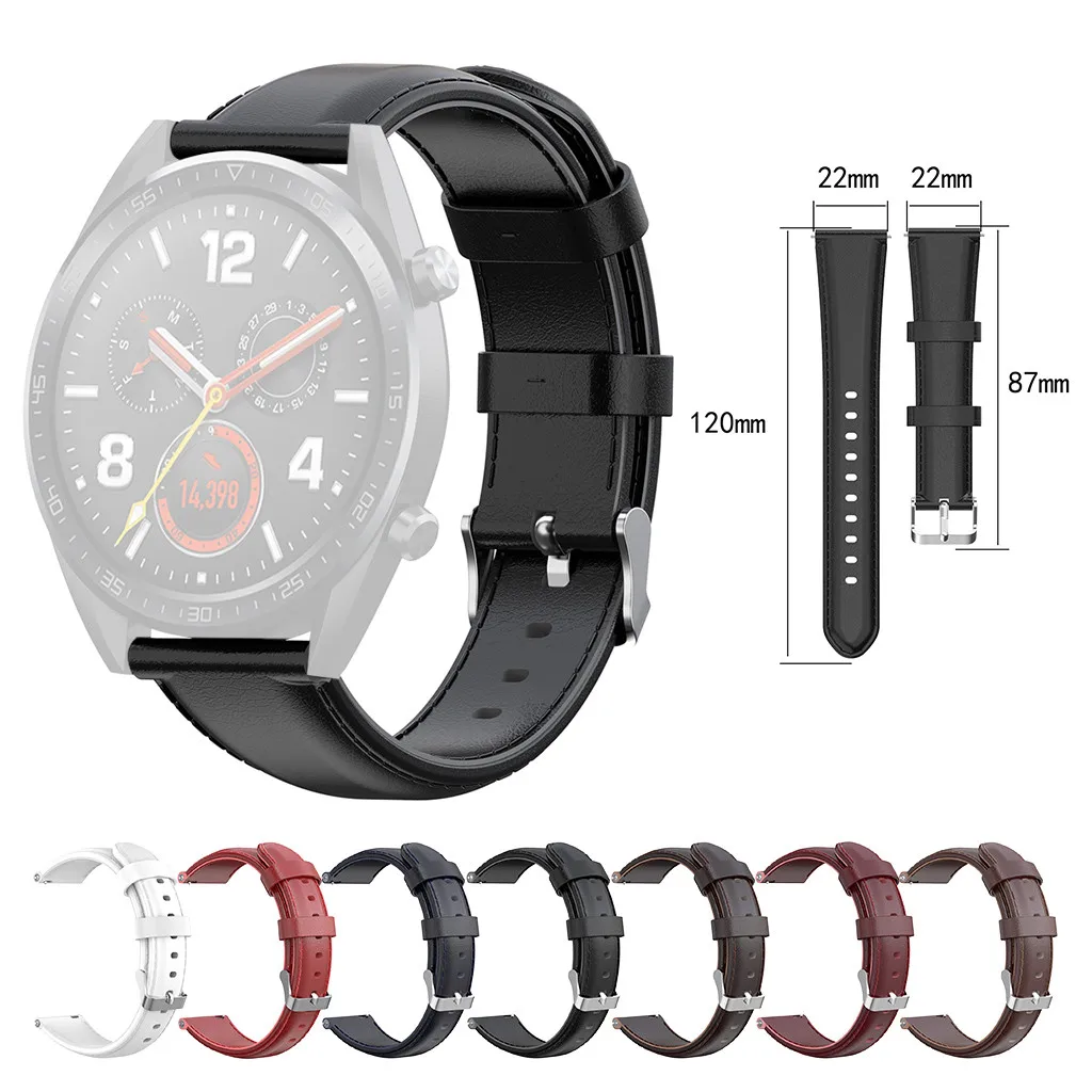 Сменный кожаный ремешок для часов Huawei Watch GT Active 46 мм Honor Magic Band | Электроника