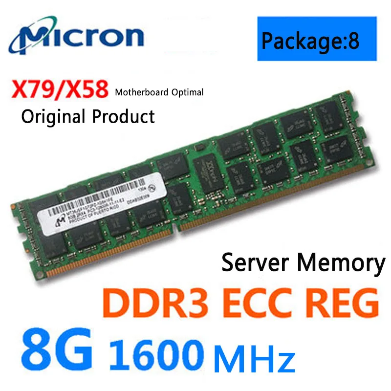 

SAMSUNG 8G 4G DDR3 ECC REG 1333 1600 1866 2RX4 Hynix Micron Server Memory X79 RAM