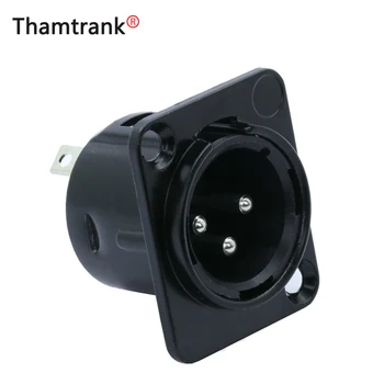 

10pcs XLR male plug connector, 3pins, Panel mount, Zinc Alloy shell+Copper Contacts+PA6 plastic, Black color, Excellent quality