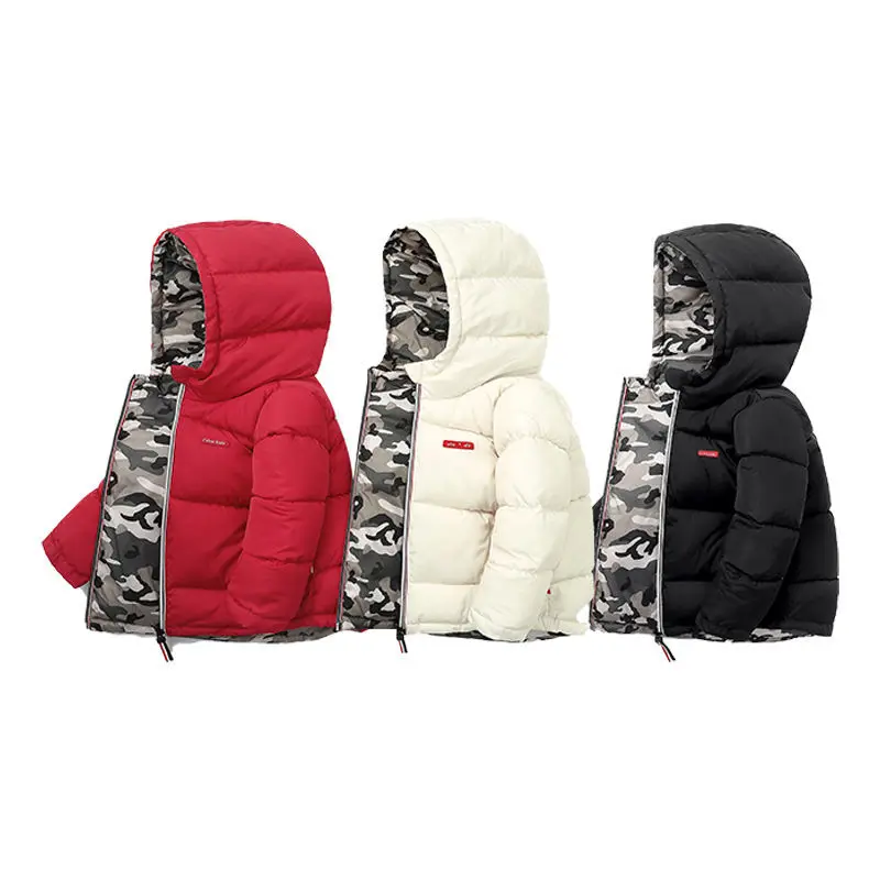 

Kids Children Winter warm Jacket Girl Parks Double Side Windbreaker Reversible Autumn Winter Boy Coat 2020 Tops 4 6 8 10Y