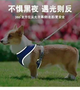 

Reflective Safety Pet Dog Harness and Leash Set for Small Medium Dogs Cat Harnesses Vest Puppy Chest Strap Pet accessories