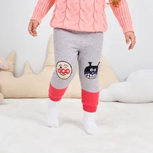 Gu wu Новинка зимы Стиль на гусеничном ходу с персонажами из мультфильмов из армированной пряжи матовый и толстые детские леггинсы
