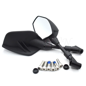 

Black universal 8mm 10mm motorcycle rearview mirror white glass For Yamaha XS650 XS750 XT600ZE XTZ660 XV1000 XV535 XV750