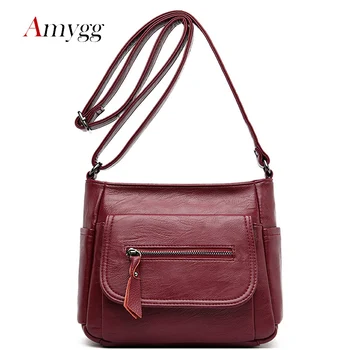 

Luxury Women Messenger Bag High Capacity Female Soft PU Leather Crossbody Bags For Women Shoulder Bag Famous Brand Designer