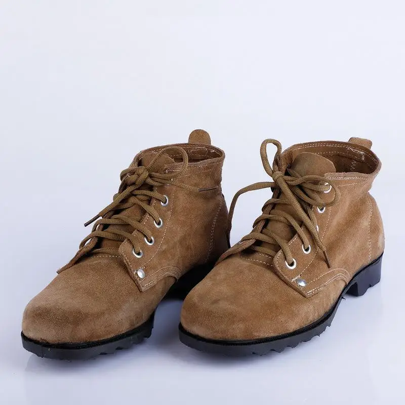Мужские защитные туфли хаки и шляпа, защитная обувь со стальным носком, небьющиеся, устойчивые к ногам, дышащие, кожаные, мягкие рабочие ботинки, DXZ021