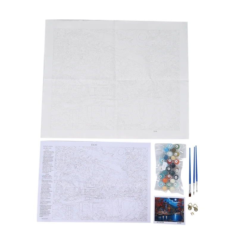

Paint By Number Kit DIY Oil Painting Cloth Digital Home Decor, The moon is empty