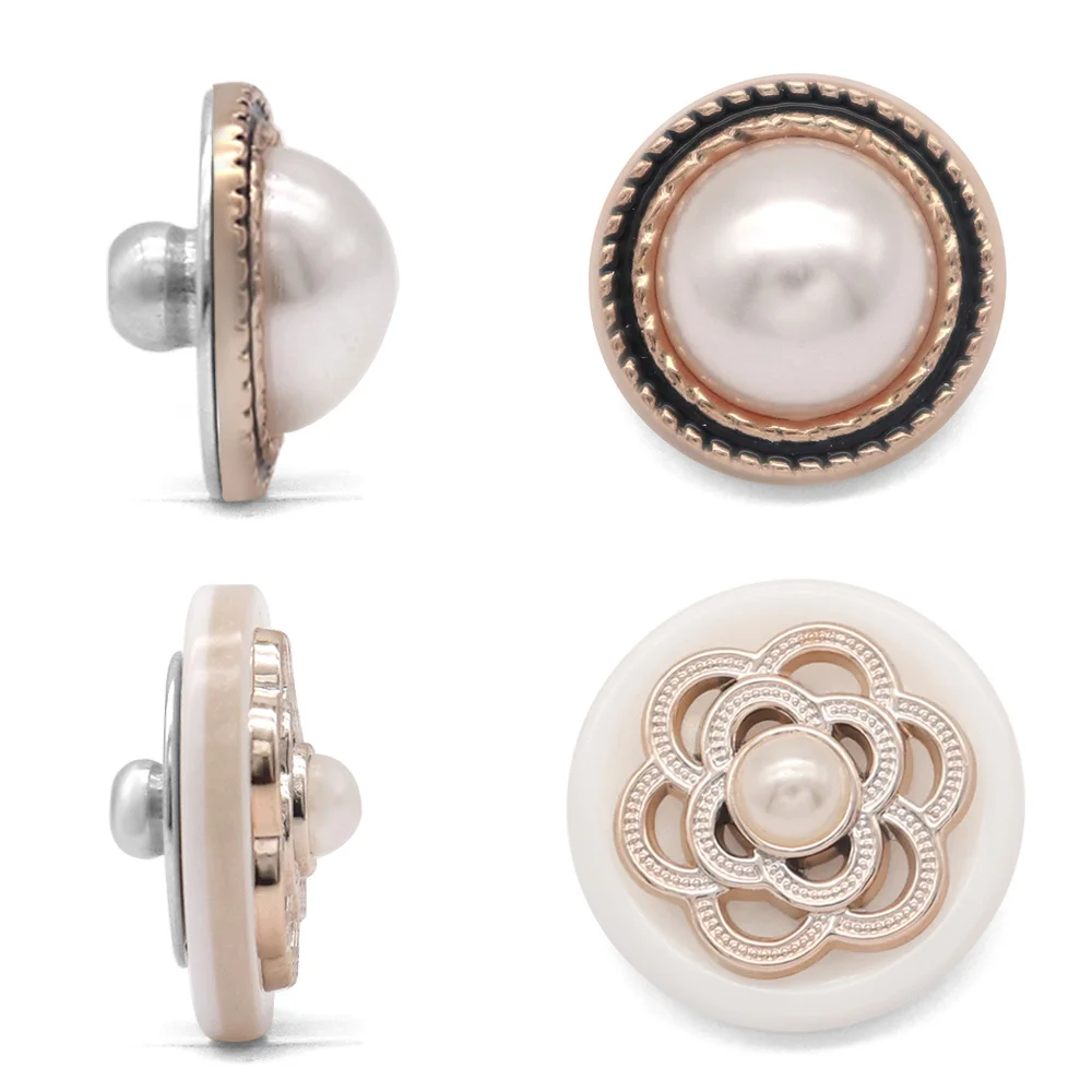 flower Imitation pearl Resin snap button jewelry DIY bracelet fit 18mm snap bracelet jewelry