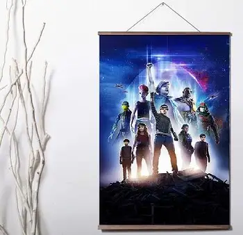 

More Style Choose Ready Player One Movie Art Print canvas Poster Canvas Scroll Painting with wood
