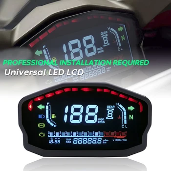 

Motorcycle Speedometer Odometer LCD multi-function digital Backlight Odometer Speedometer Tachometer Gauge