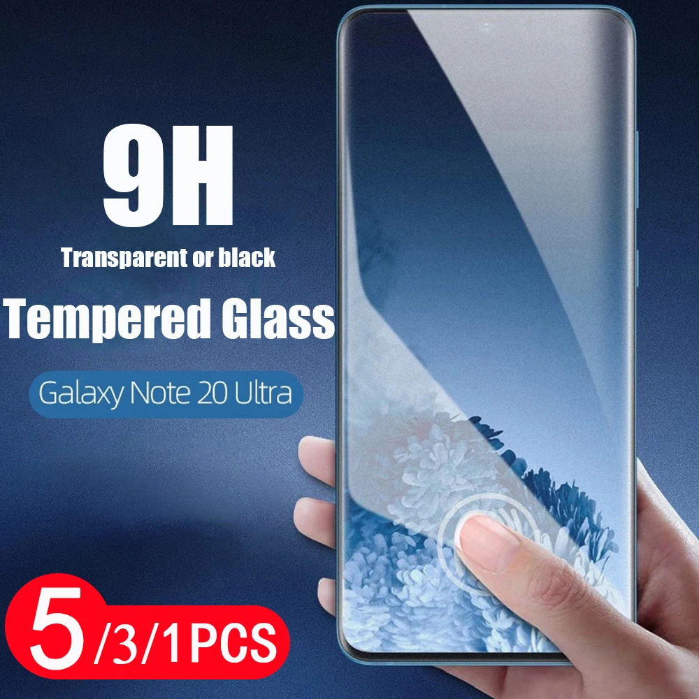 5/3/1 Pz Full Glue Glass Per Samsung Galaxy Note 20 Ultra 10 Pro Screen Protector Galaxy Note 9 8 Pellicola Protettiva In Vetro Temperato