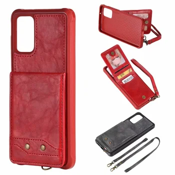 

30pcs/lot For Samsung Galaxy S20 Plus Vertical Flip Card Slots Photo Frame Vintage Phone Back Case For Galaxy S20 Ultra
