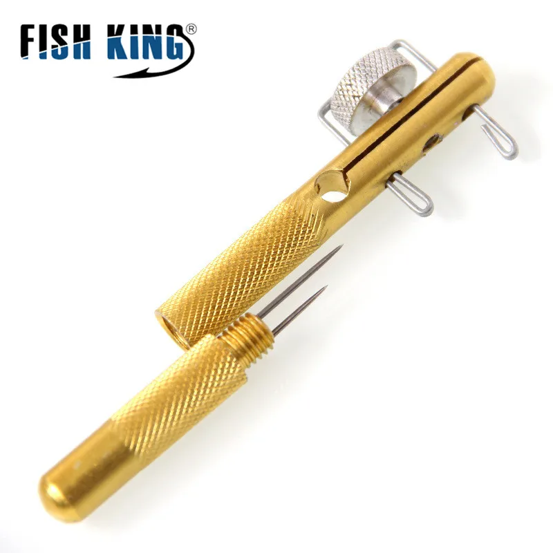 

FISH KING Full Metal Fishing Hook Tier Manual Knotting Tool Line Rigs Device Hooks Decoupling Remover Carp Fishing Accessory