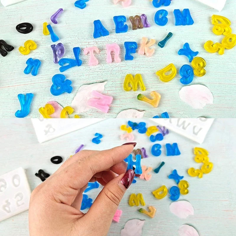 3 Pcs/set Mini Letters Resin Molds Small Silicone Number Alphabet Epoxy