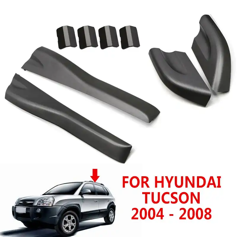 8pcs Roof Rack Rail End Protective Cover For Hyundai Tucson 2004 2005