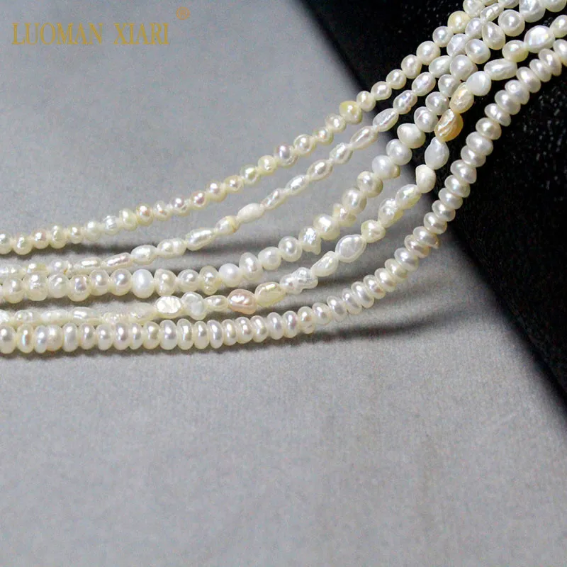 Cheap Beads Necklace Diy Bracelet Jewelry-Making Irregular Rice-Shape Fine 100%Natural-Freshwater-Pearl dgOjWQG8