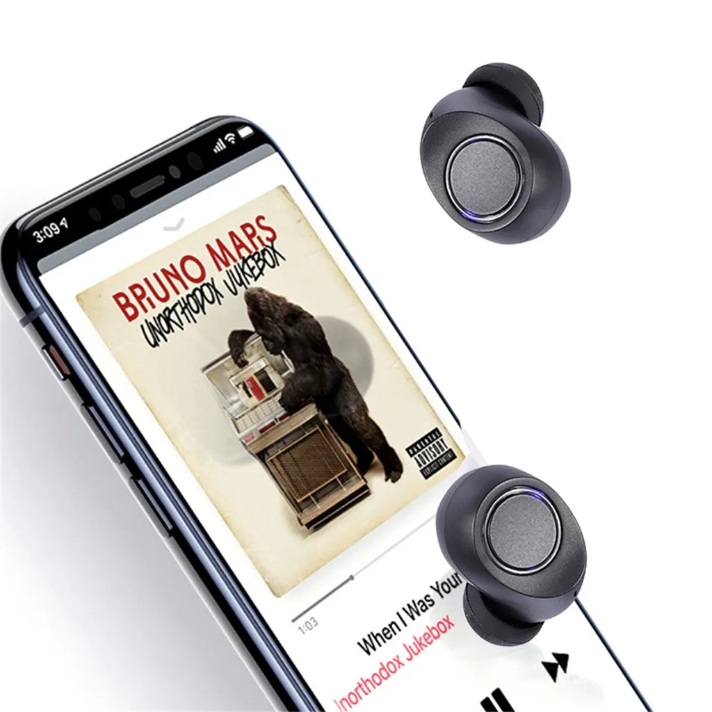 Наушники мини гарнитура спортивные стерео наушники-вкладыши Bluetooth 5 с Беспроводной зарядки спортивные стерео гарнитура универсальные для вождения в музыкальный подарок