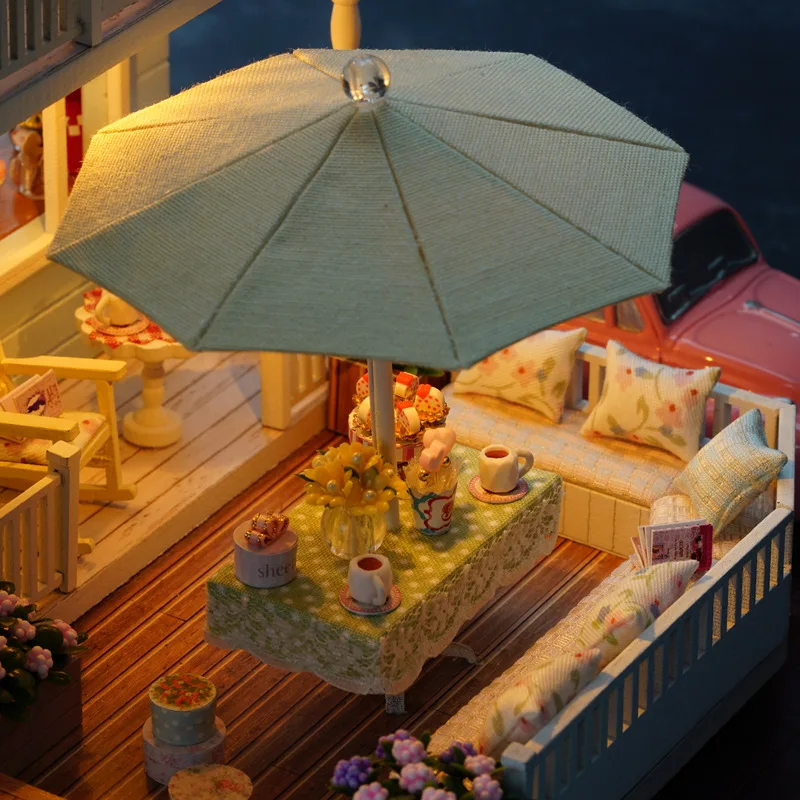 Большой размер деревянный кукольный дом Милая комната DIY кукольный домик с мебели Queenstown Новая Зеландия