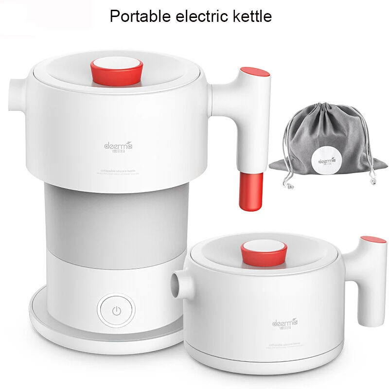 Deerma Portable Electric Kettle Foldable Camping Water Boiler Travel Kettle for Heating Water 0.6L with Storage Bag 1