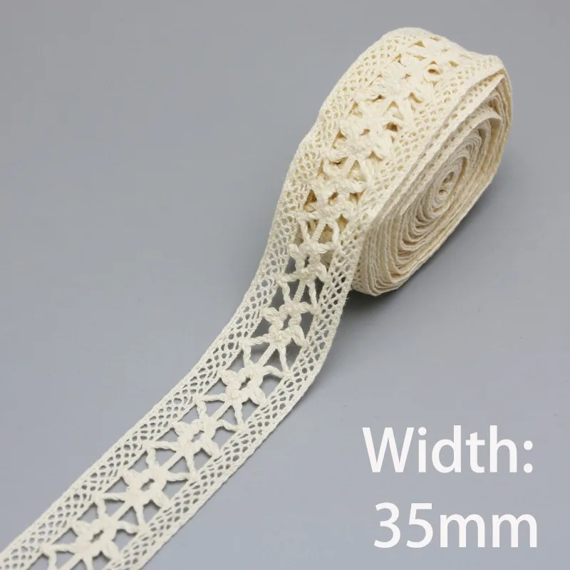 Nastro in Pizzo di Cotone Bianco con Fiori Ricamati, 13,5 CM di Larghezza, per Tende, Abi e Fornure per Cuco Fai-da-Te  15